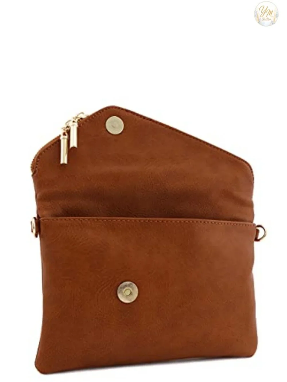 Envelope Wristlet Clutch Crossbody Bag with Chain Strap Faux Leather